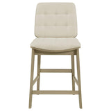 Redbridge Upholstered Counter Chair Cream and Natural Oak (Set of 2)