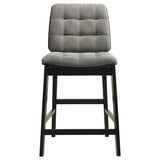 Redbridge Upholstered Counter Chair Grey and Black (Set of 2)