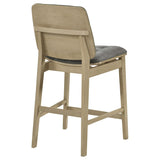 Redbridge Upholstered Counter Chair Grey and Natural Oak (Set of 2)