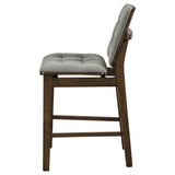 Redbridge Upholstered Counter Chair Grey and Walnut (Set of 2)