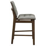 Redbridge Upholstered Counter Chair Grey and Walnut (Set of 2)