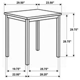 Garza 5-Piece Space Saving Rectangular Dining Table Set Greige Oak