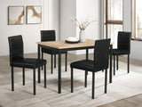 Garza 5-Piece Rectangular Dining Table Set Greige Oak