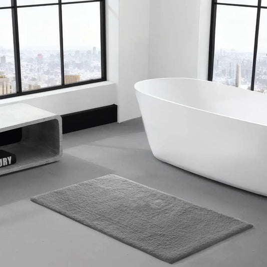 Wholesale Quick Dry Non-Skid Microfiber Bath Rug, Grey