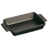 STAUB Cast Iron 0.25-qt Mini Rectangular Baker - Set of 6 - Matte Black