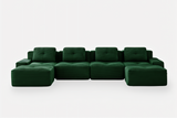 CORDELIA 153" 4-Seater Sofa with 2 Ottomans