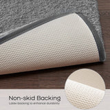 Wholesale Quick Dry Non-Skid Microfiber Bath Rug, Grey