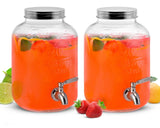 Kook 1 Gallon Glass Drink Dispenser with Spigot