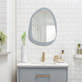 Ahrends Asymmetrical Mirror with Gray Glass Framing