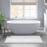 100% Cotton Tufted 3000 Gsm Reversible Bath Rug, White