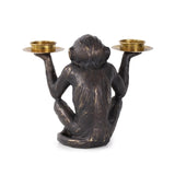 Barkari Monkey Double Tealight Candle Holder