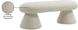 Drum Stylish Faux Shearling Teddy Fabric Bench – Contemporary Comfort for Any Room Décor Upgrade