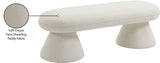 Drum Stylish Faux Shearling Teddy Fabric Bench – Contemporary Comfort for Any Room Décor Upgrade