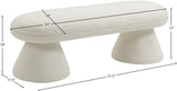Drum Stylish Faux Shearling Teddy Fabric Bench – Contemporary Comfort for Any Room Décor Upgrade