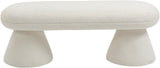 Drum Stylish Faux Shearling Teddy Fabric Bench – Contemporary Comfort for Any Room Décor Upgrade