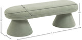 Drum Stylish Faux Shearling Teddy Fabric Bench – Contemporary Comfort for Any Room Décor Upgrade