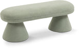 Drum Stylish Faux Shearling Teddy Fabric Bench – Contemporary Comfort for Any Room Décor Upgrade