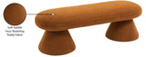 Drum Stylish Faux Shearling Teddy Fabric Bench – Contemporary Comfort for Any Room Décor Upgrade