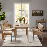 [Set of 2] Modern Farmhouse Dining Chairs with Cane Back