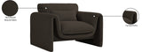 Stylus Boucle Fabric Upholstered Chair