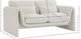 Stylus 64" Boucle Fabric Upholstered Loveseat