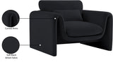 Sloan Velvet Accent Chair - Elegant Contemporary Design with Soft Cushions for Ultimate Comfort