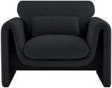 Sloan Velvet Accent Chair - Elegant Contemporary Design with Soft Cushions for Ultimate Comfort