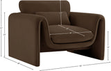 Sloan Velvet Accent Chair - Elegant Contemporary Design with Soft Cushions for Ultimate Comfort