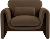 Sloan Velvet Accent Chair - Elegant Contemporary Design with Soft Cushions for Ultimate Comfort