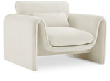 Sloan Velvet Accent Chair - Elegant Contemporary Design with Soft Cushions for Ultimate Comfort