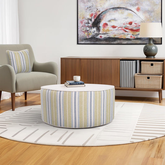 Indoor/Outdoor Universal Round Ottoman Dune Moss