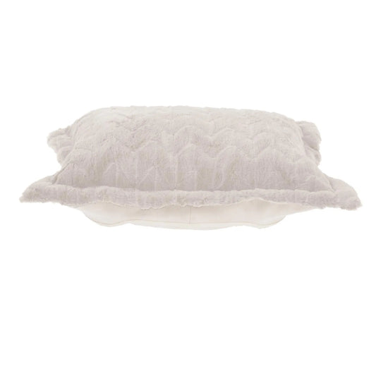 Puff Ottoman Cover Angora Natural -Cover Only