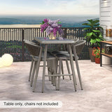 PURPLE LEAF Outdoor Bar Table Patio Dining Table Coffee Kitchen Breakfast Bistro Pub Bar Table for Patio Poolside