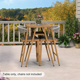 PURPLE LEAF Outdoor Bar Table Patio Dining Table Coffee Kitchen Breakfast Bistro Pub Bar Table for Patio Poolside