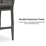 PURPLE LEAF Modern Bar Stools Aluminum Bar Stool with Cushion for Indoor and Outdoor, Kitchen Island