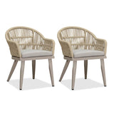 PURPLE LEAF Outdoor Bar Stools Rattan Bar Stools Counter Stools with Back and Cushions  for Patio, Garden, Kitchen