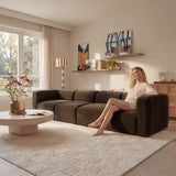 Philo Performance Velvet Low Profile Modular Sofa (3-Seater)