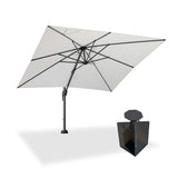PURPLE LEAF Pool Umbrella Outdoor Cantilever Umbrella with In-ground Base