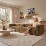 Philo Performance Velvet Low Profile Modular Sofa (4-Seater)