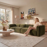 Philo Performance Velvet Low Profile Modular Sofa (3-Seater)