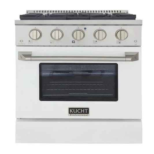 Kucht 30” Pro-Style Kitchen Dual Fuel Range - KDF302/LP-W