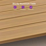 PURPLE LEAF Outdoor Dining Set All-Weather PE Rattan Outdoor Patio Furniture Set with Aluminum Frame