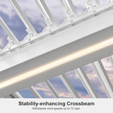 PURPLELEAF Strip Light, Upgraded Version 3000K Warm White Light, 24V Safe Low Voltage Waterproof Strip Light, Suitable for White Louvered Pergola