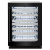ZLINE 24" Touchstone Dual Zone 44 Bottle Wine Cooler Black Stainless Steel Glass Door RWDO-BS-24