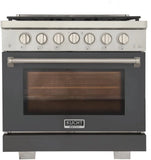 Kucht 36" Freestanding Professional Gas Range Liquid Propane KFX3600X/LP-GY