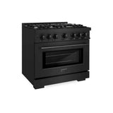 ZLINE 36" Select Gas Range Convection Gas Oven Black Stainless Steel HGRB-36