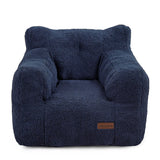 MAXYOYO Kids Sherpa Bean Bag Chair, Teddy Lazy Sofa for Girls and Boys, Navy