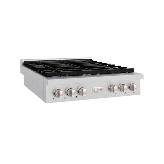 ZLINE 36" Paramount Gas Rangetop DuraSnow® Stainless Steel SRTS-36
