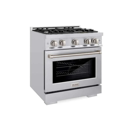 ZLINE 30" Select Dual Fuel Range Gas Cooktop Electric Convection Oven Stainless Steel HDR30