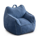 MAXYOYO Kids Bean Bag Chair, Sherpa Bean Bag Couch with Decorative Edges for children's room (Blue)